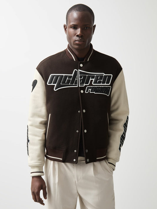 McLaren F1 Team Bomber Jacket Brown/Ivory/White | Men