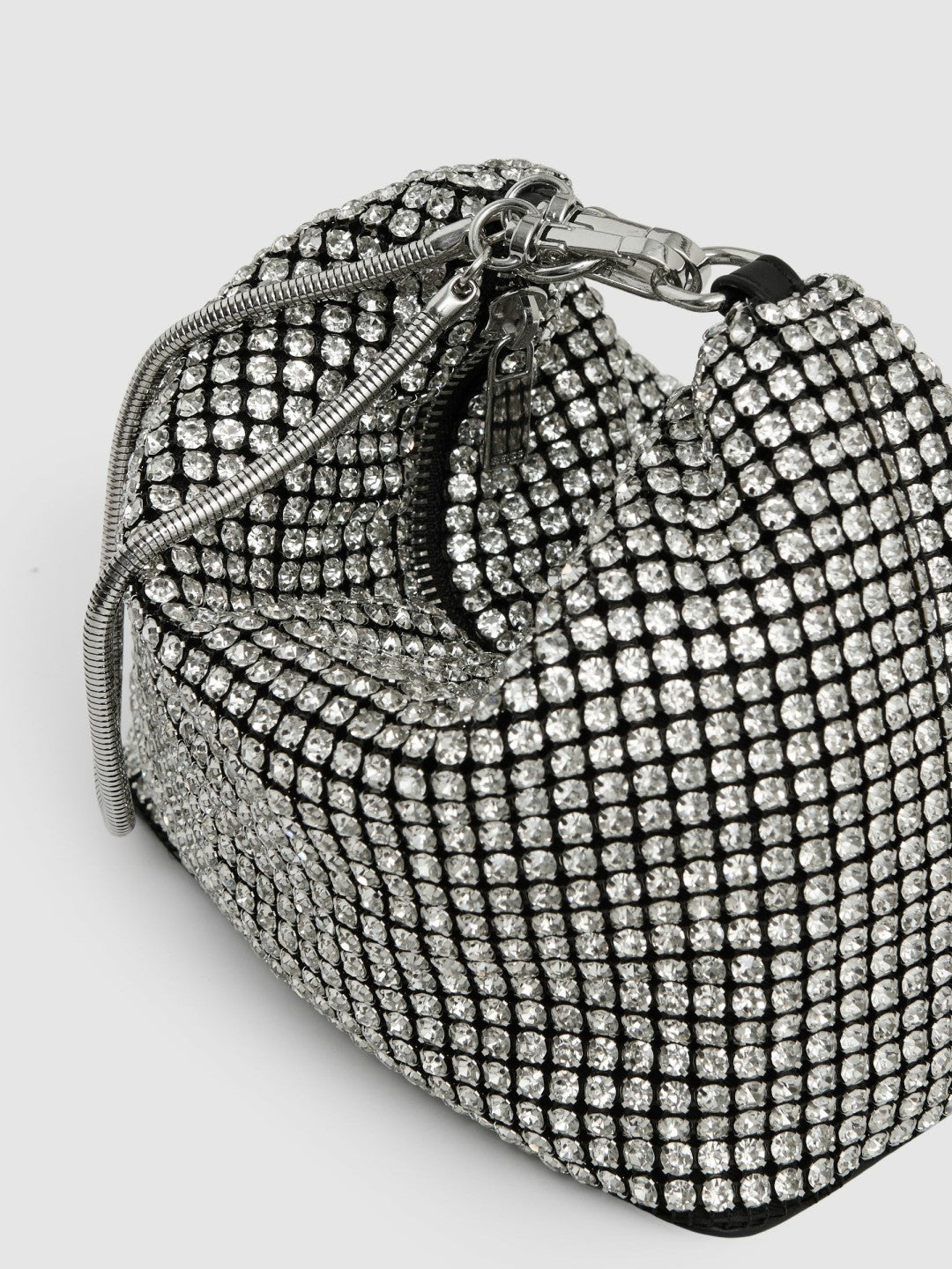 Crystal Bracelet Pouch Bag Silver | Women