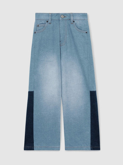 4-9 yrs Patchwork Denim Jeans Two-Tone Blue | Children & Baby