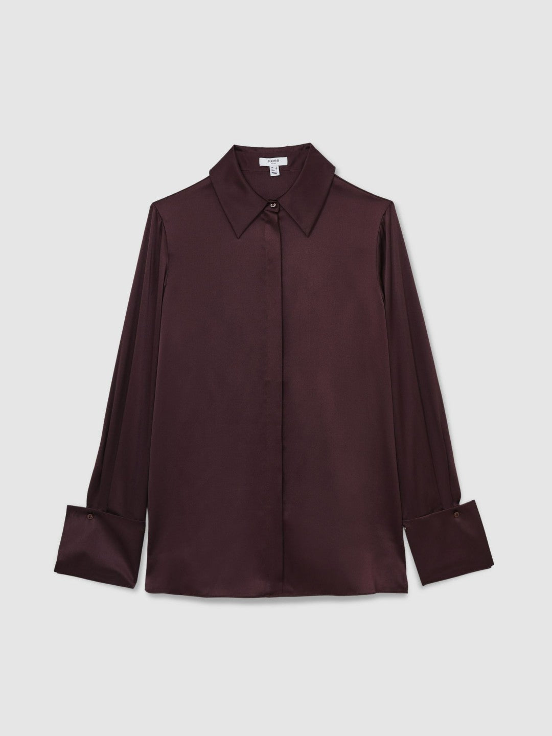 Silk Double-Cuff Button-Through Shirt Red | Women