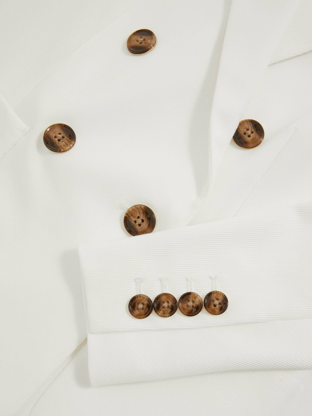 Double-Breasted Notch-Lapel Blazer White | Women