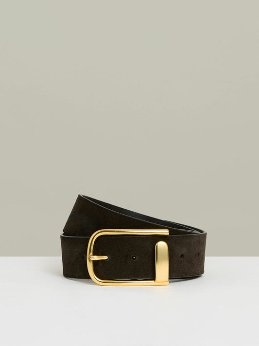 Leather Half Keeper Belt Chocolate | Women