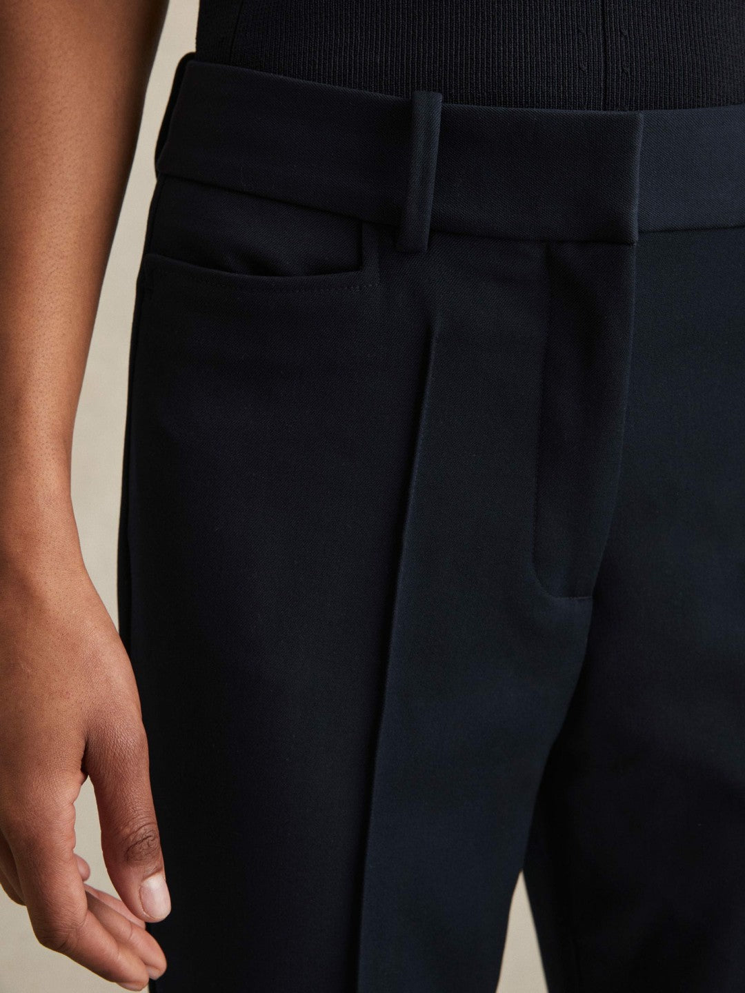 Petite Flared Suit Trousers Navy | Women
