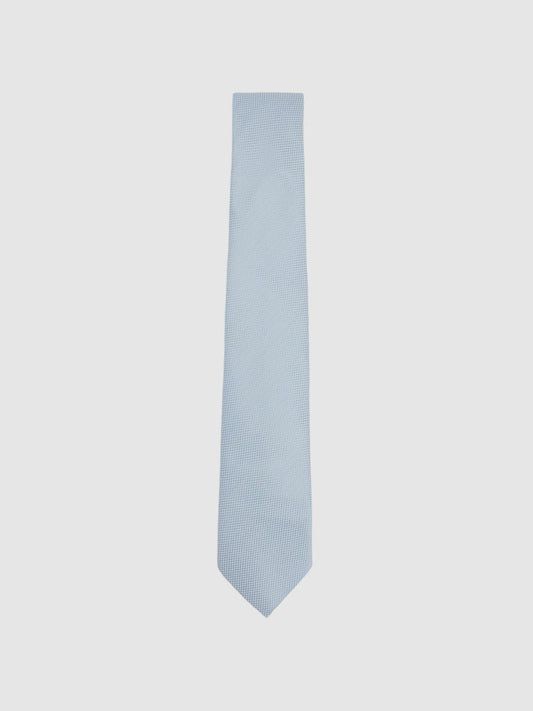 Textured Silk Blend Tie Light Blue | Men