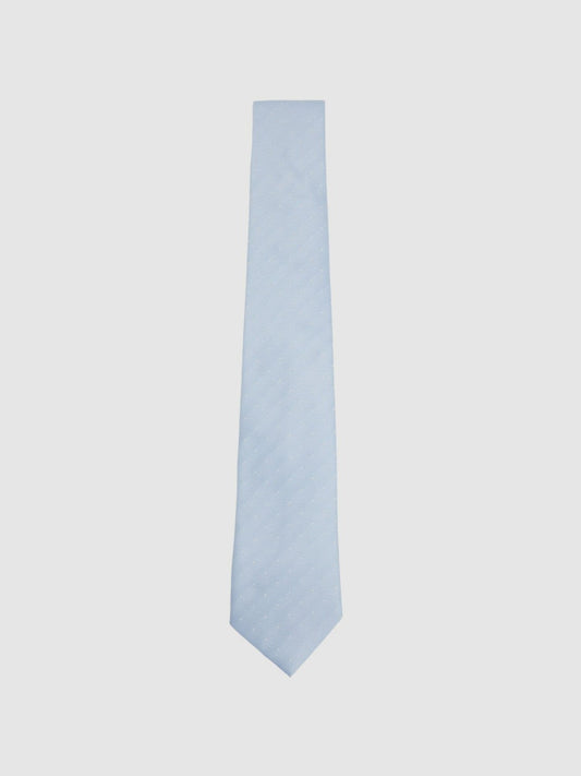 Polka Dot Silk Tie Light Blue | Men
