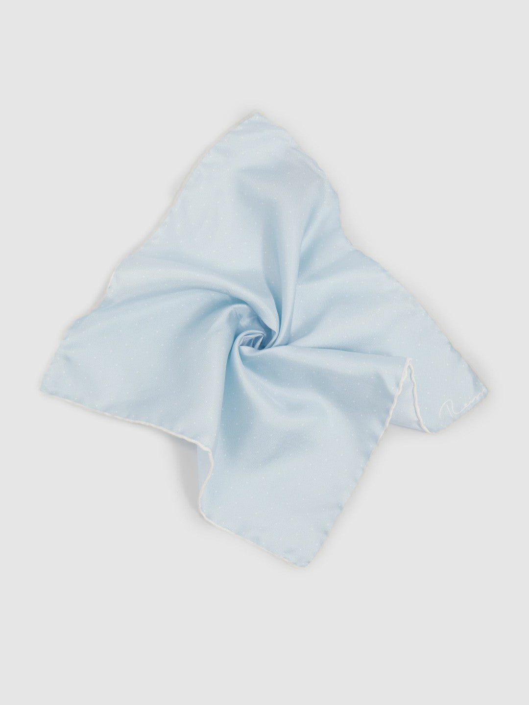 Polka Dot Silk Pocket Square Light Blue | Men
