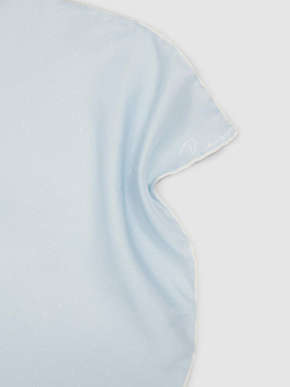 Polka Dot Silk Pocket Square Light Blue | Men