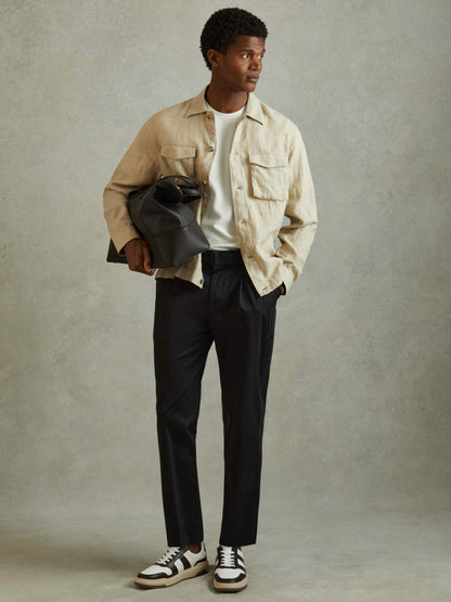 Textured Crew-Neck T-Shirt Off White | Men