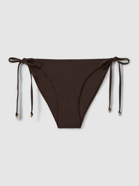 Side Tie Bikini Bottoms Chocolate | Women