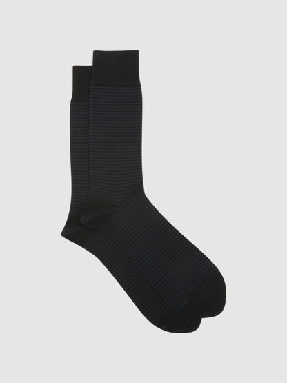 Striped Socks Black/Navy | Men