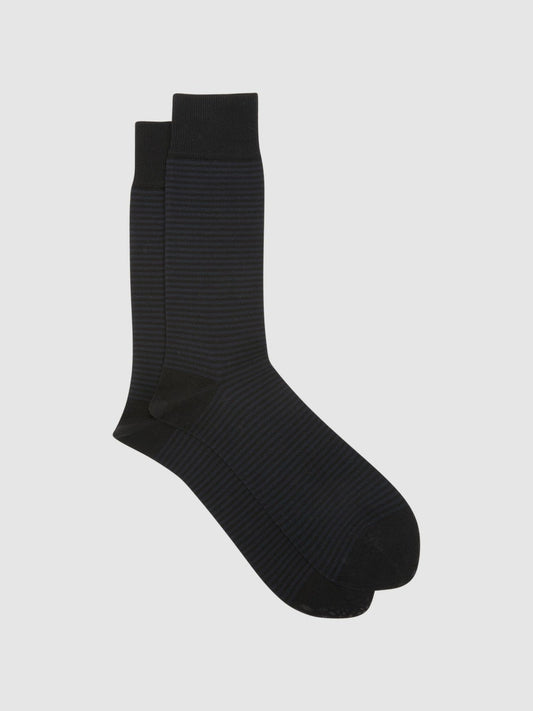 Striped Socks Black/Navy | Men
