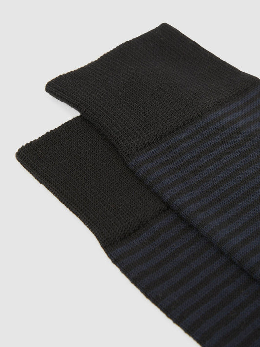 Striped Socks Black/Navy | Men