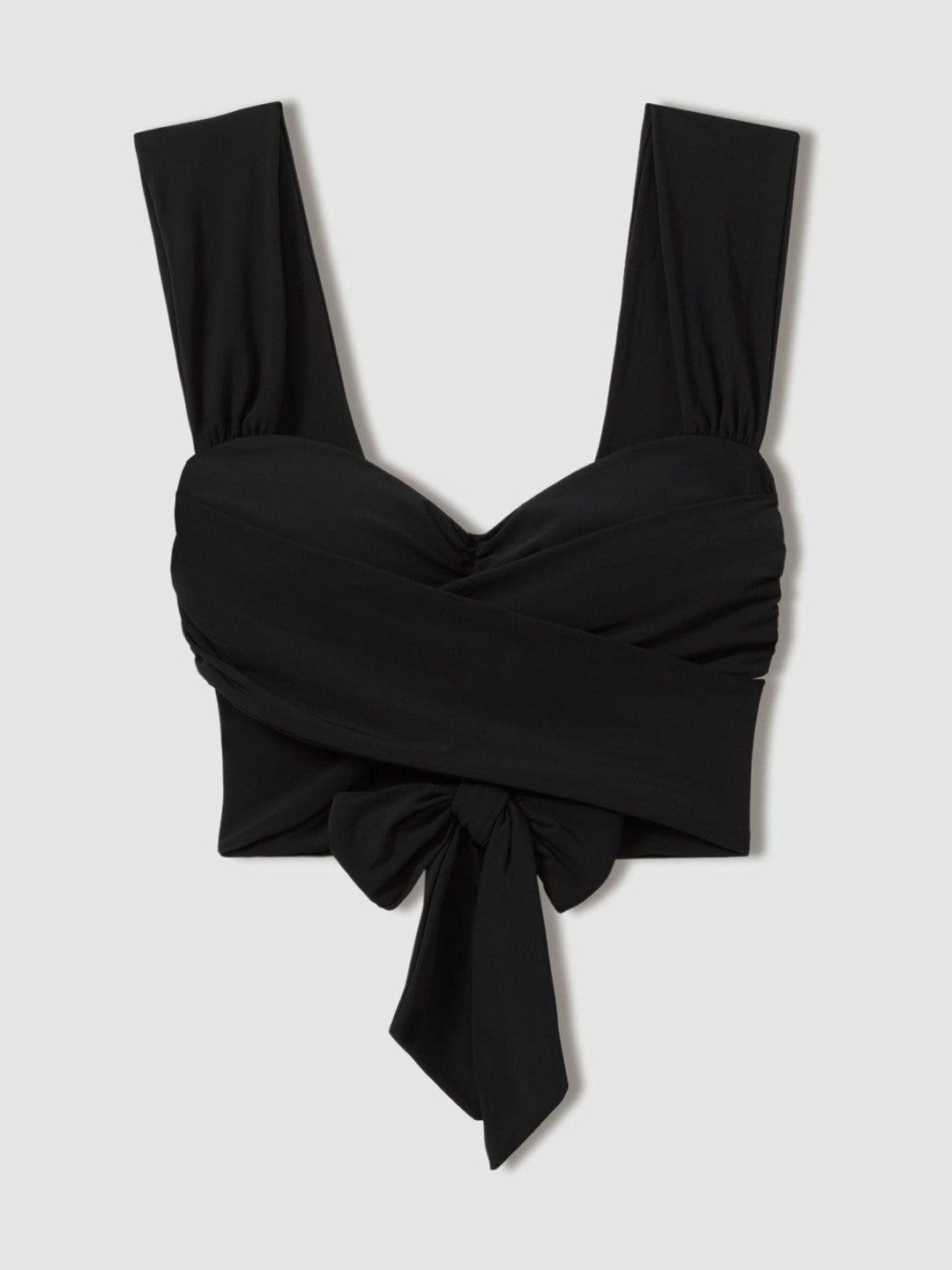 Wrap Design Bikini Top Black | Women