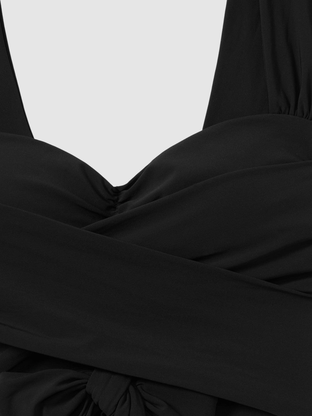 Wrap Design Bikini Top Black | Women