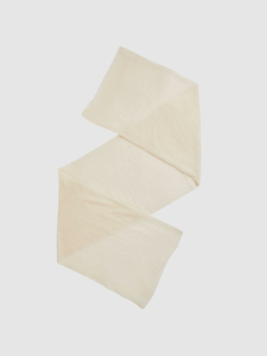 Wool-Cashmere Lightweight Scarf Off White | Women