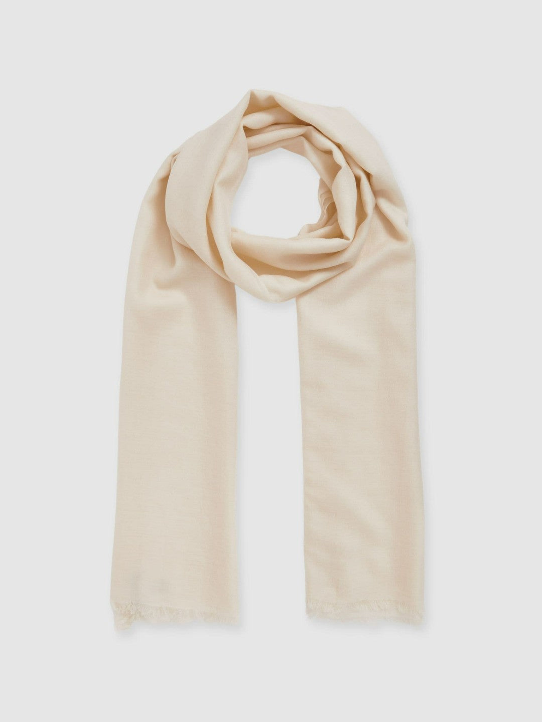 Wool-Cashmere Lightweight Scarf Off White | Women