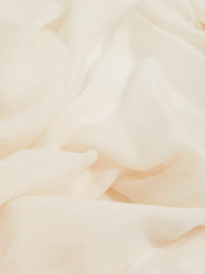 Wool-Cashmere Lightweight Scarf Off White | Women