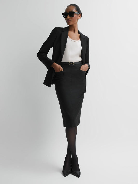 Petite Tailored Pencil Skirt Black | Women