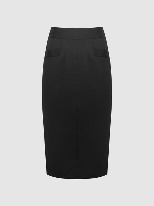 Petite Tailored Pencil Skirt Black | Women