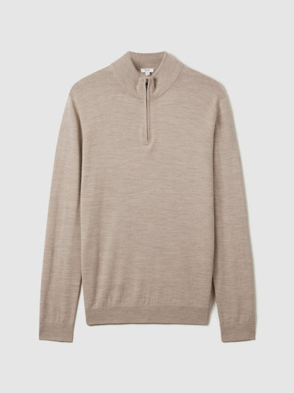 Merino Wool Half-Zip Jumper  | Men