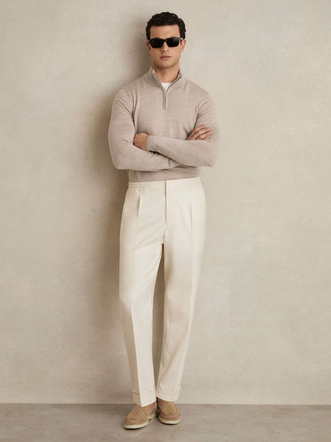 Merino Wool Half-Zip Jumper  | Men