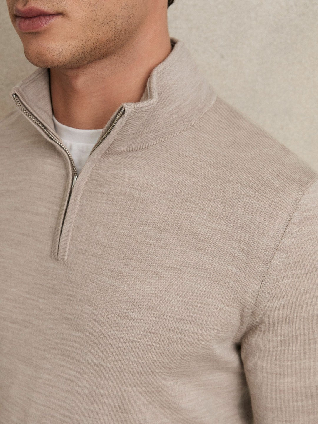 Merino Wool Half-Zip Jumper  | Men