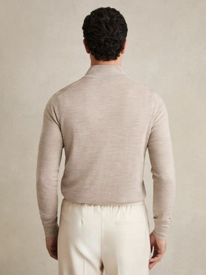 Merino Wool Half-Zip Jumper  | Men