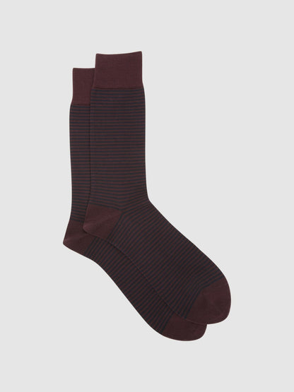 Striped Socks Bordeaux | Men