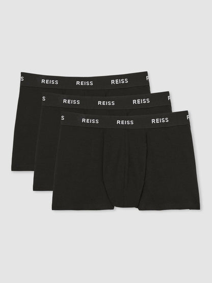 Three Pack Cotton Boxers Black | Men