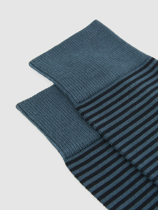 Striped Socks Airforce Blue/ Navy | Men