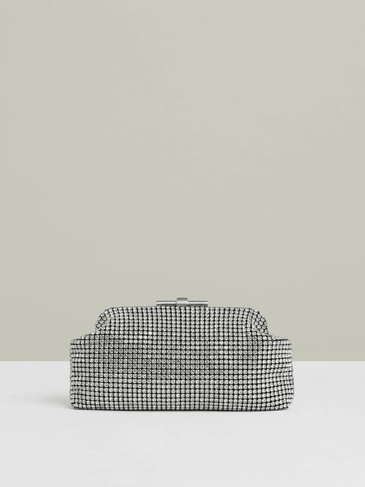Embellished Clutch Bag Silver | Women