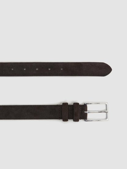 Suede Belt Chocolate | Men