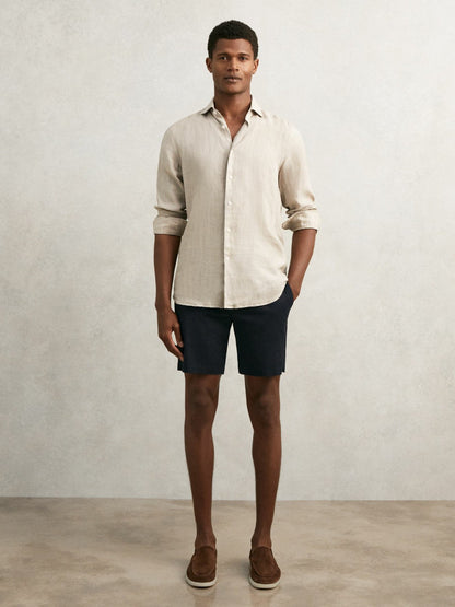 Short Length Casual Chino Shorts Navy | Men