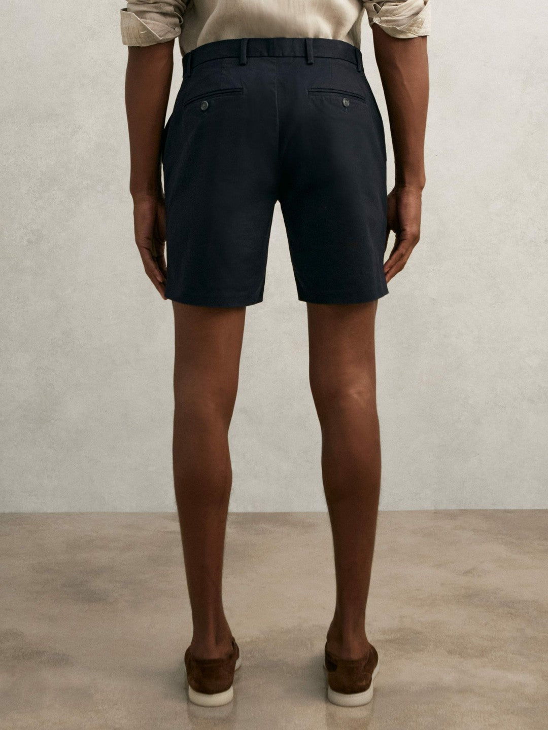 Short Length Casual Chino Shorts Navy | Men