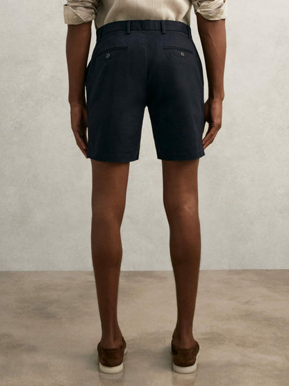 Short Length Casual Chino Shorts Navy | Men