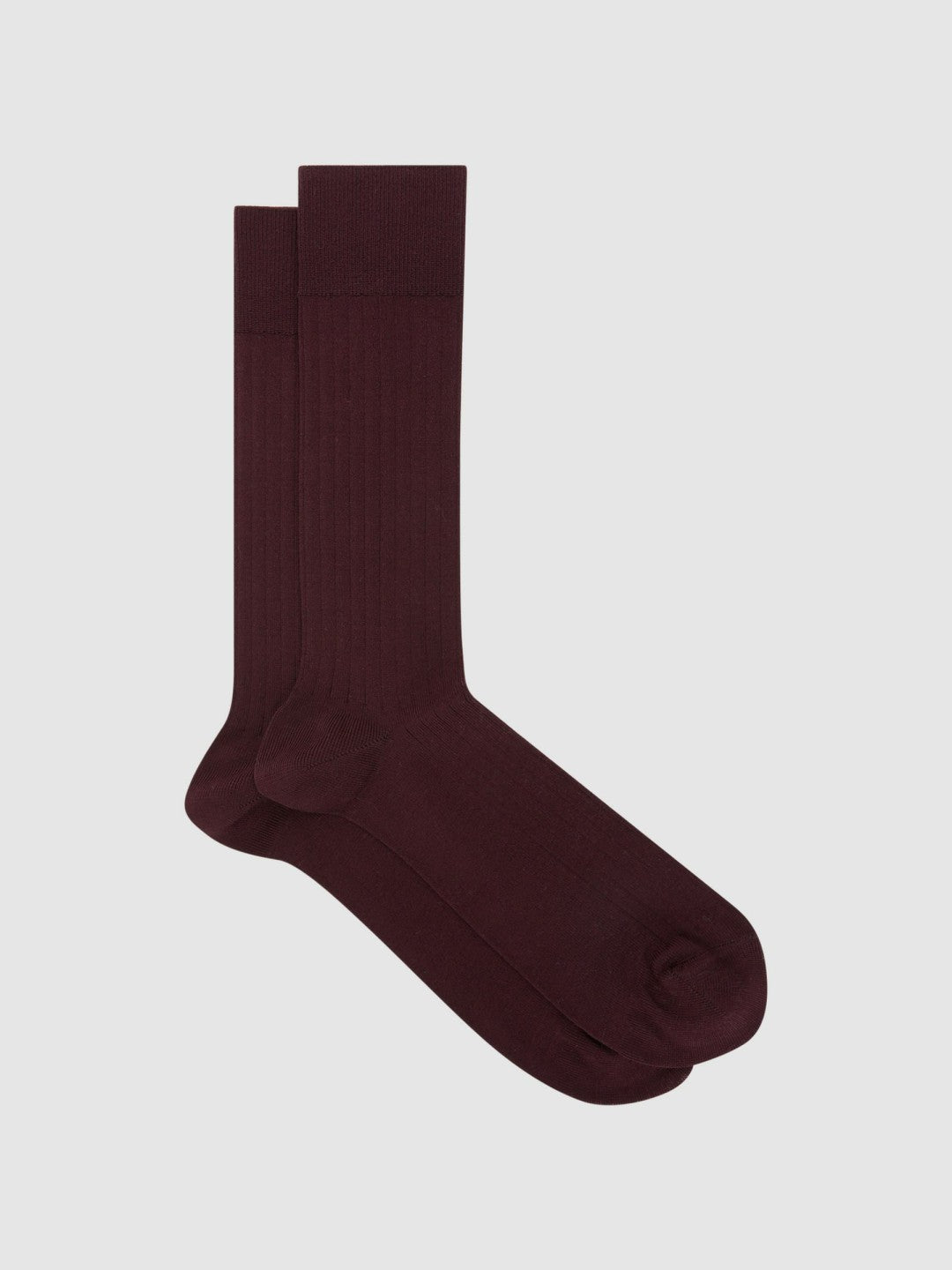 Ribbed Socks Bordeaux | Men