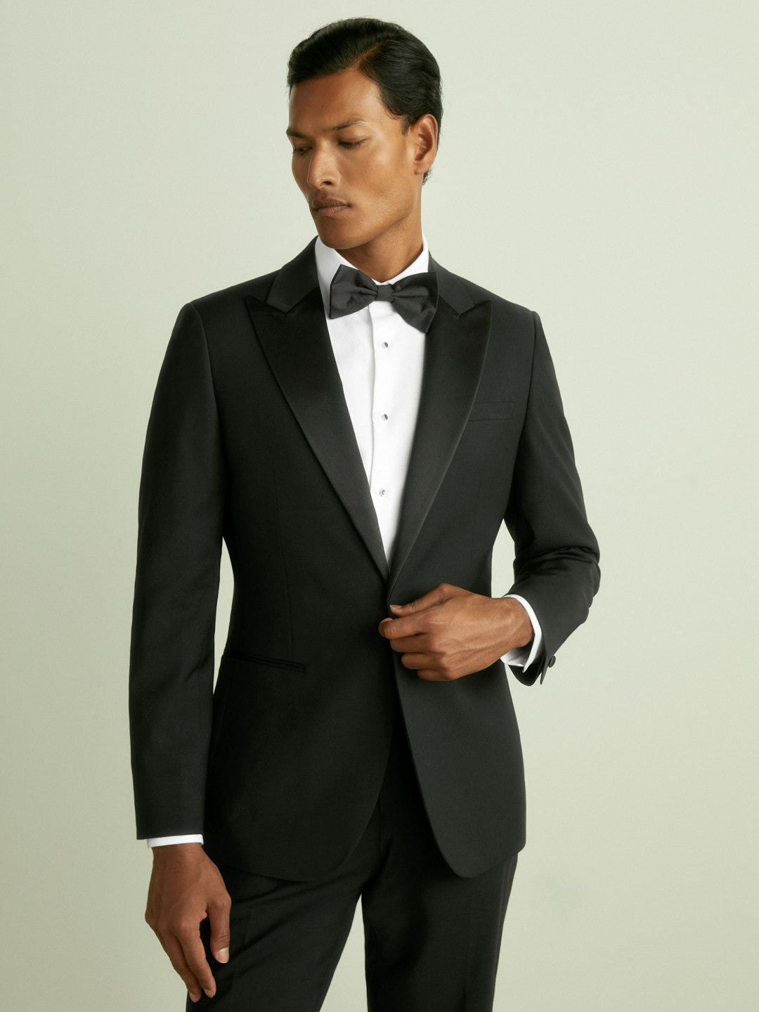 Regular Fit Single Breasted Tuxedo Jacket Black | Men