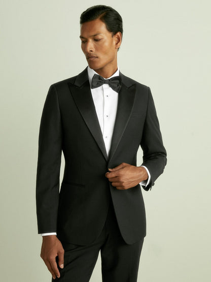 Regular Fit Single Breasted Tuxedo Jacket Black | Men