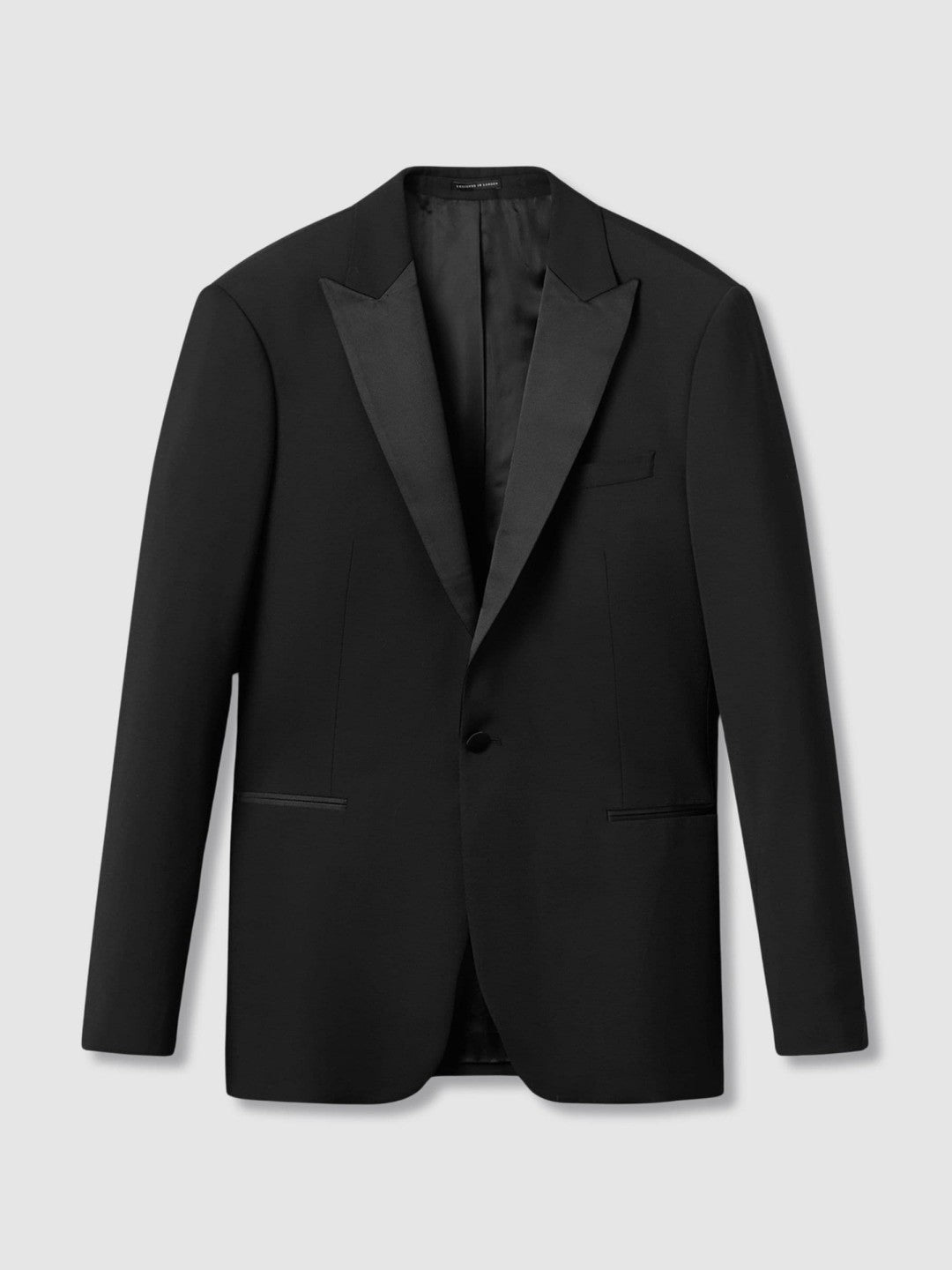 Regular Fit Single Breasted Tuxedo Jacket Black | Men