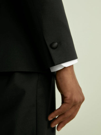 Regular Fit Single Breasted Tuxedo Jacket Black | Men