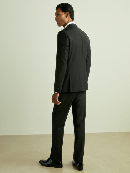 Regular Fit Single Breasted Tuxedo Jacket Black | Men