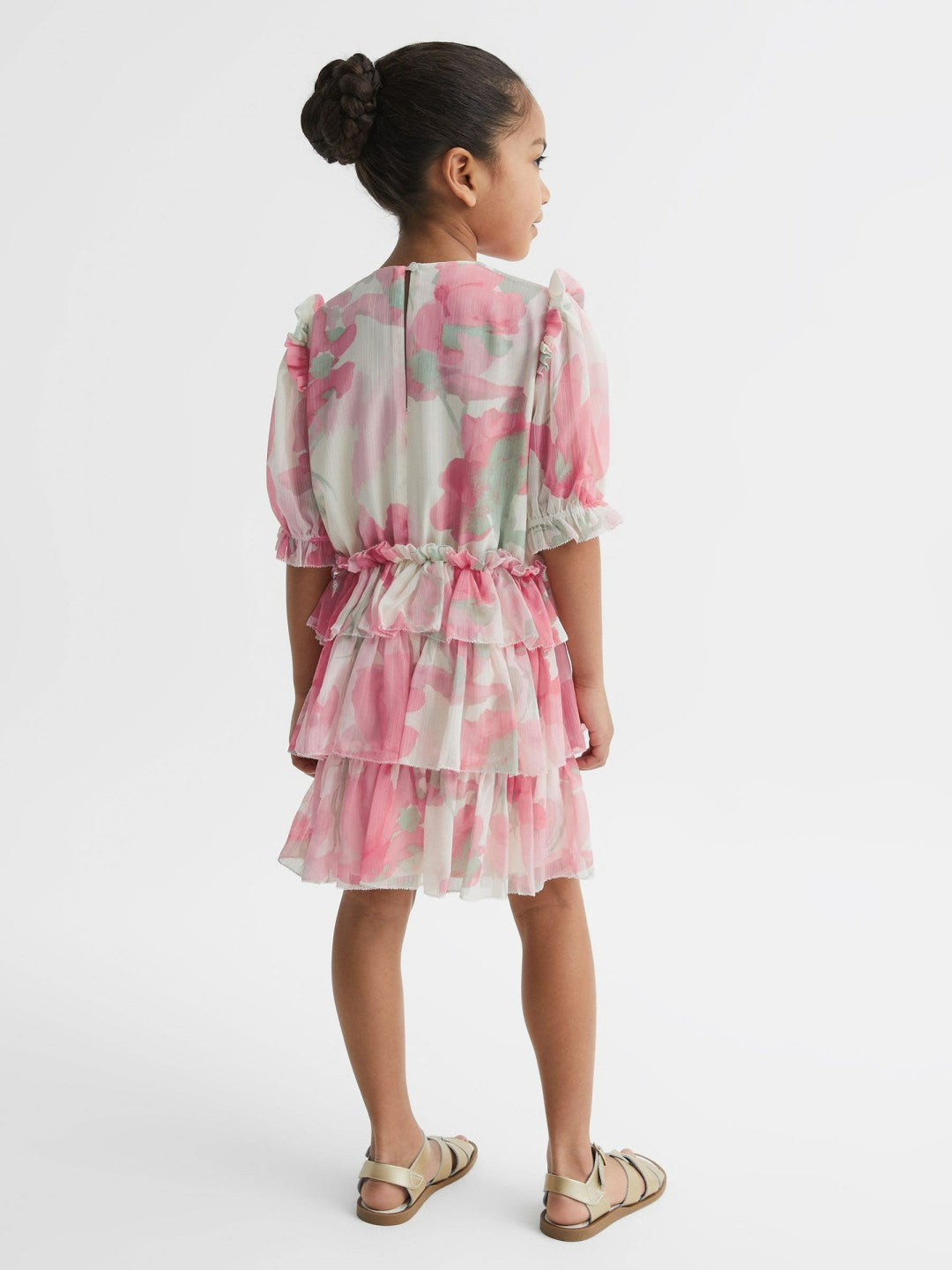 4-9 yrs Printed Tiered Dress Pink Print | Children & Baby