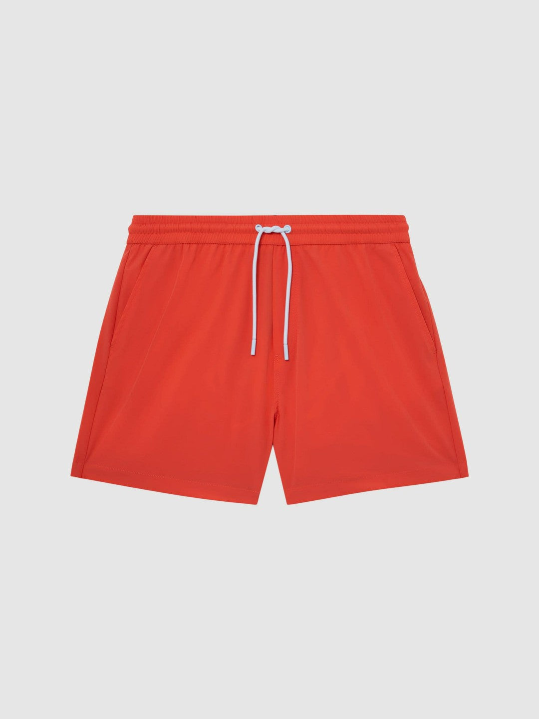 Plain Drawstring Swim Shorts Bright Orange | Men