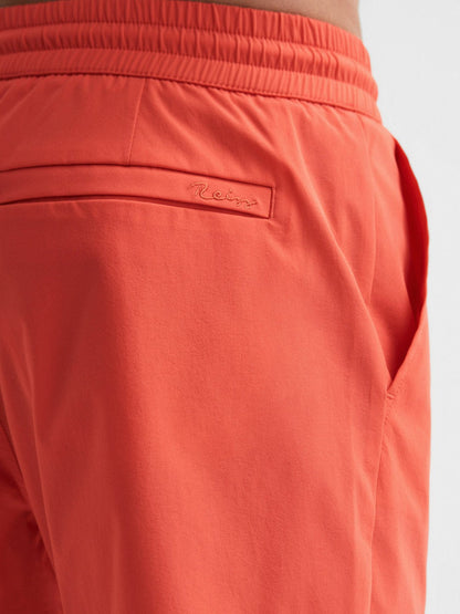 Plain Drawstring Swim Shorts Bright Orange | Men