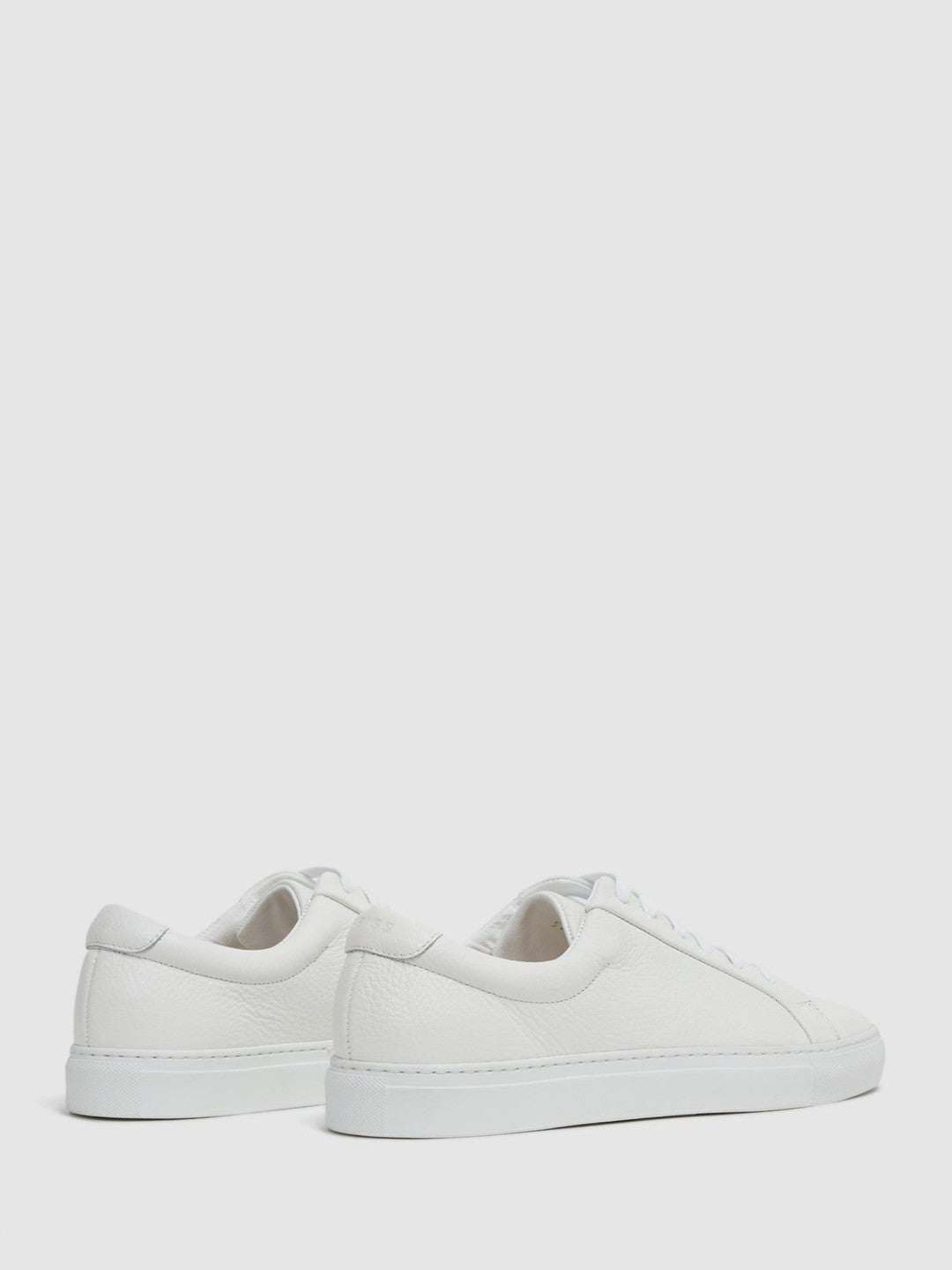 Tumbled-Leather Low-Top Trainers White | Men
