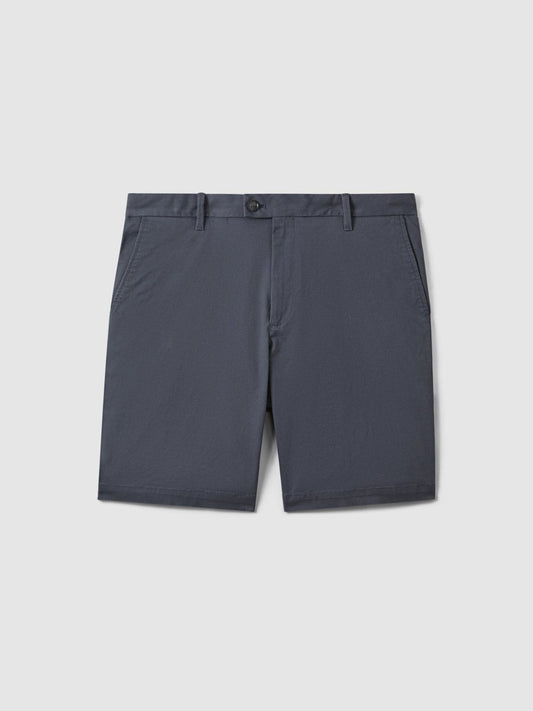 Cotton Chino Shorts with Stretch Airforce Blue | Men