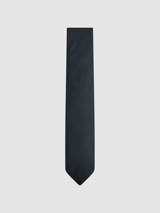 Textured Silk Blend Tie Navy | Men