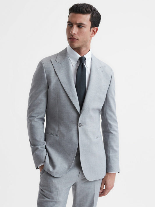 Textured Silk Blend Tie Navy | Men
