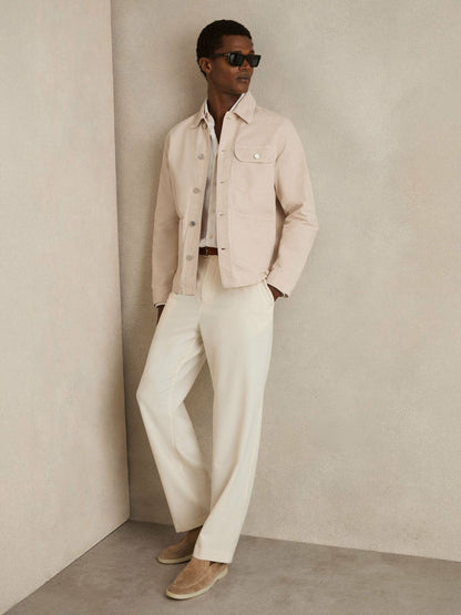 Cotton Worker Jacket Stone | Men