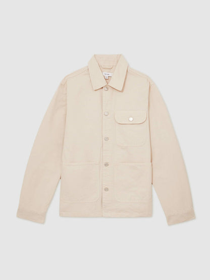 Cotton Worker Jacket Stone | Men